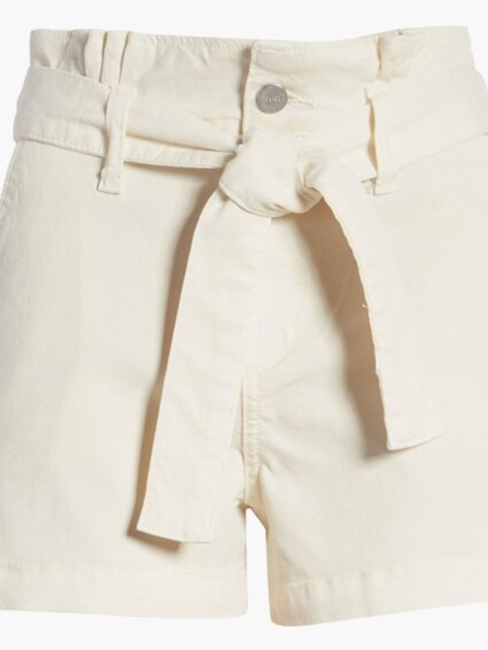 PAIGE Anessa Tie Waist Shorts (white aka “quartz sand”)
